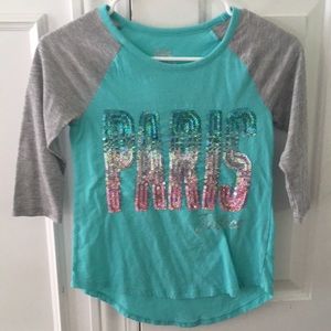 Justice Paris 3/4 long sleeve shirt.